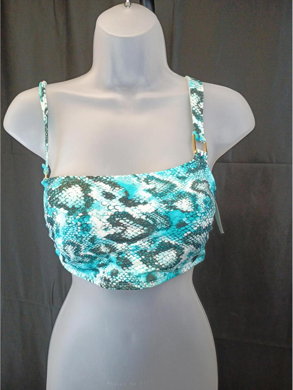 Sundazed Women’s Snake‑Print One‑Shoulder Bikini Top Animal Print 34D